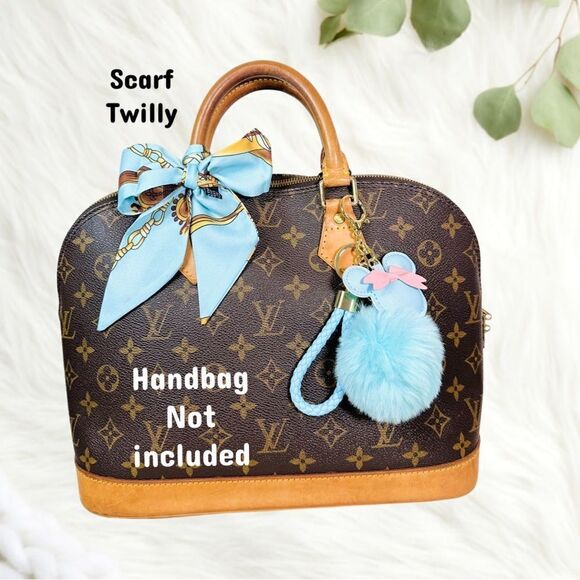 Leather Mickey Handbag Charm Keychain - Picture 2 of 4